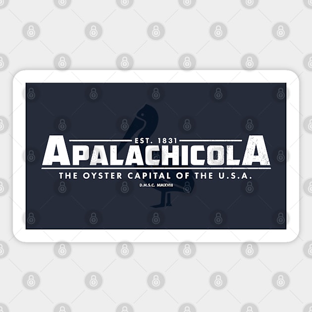 Apalachicola, Florida - Pelican Magnet by deadmansupplyco